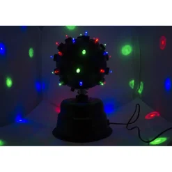 PROIETTORE LUCI ED EFFETTI LED DISCOTECA DJ RGB A SFERA MULTICOLORE ROTANTE 220V