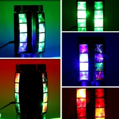 PROIETTORE MINI SPIDER TESTA MOBILE SPOT LIGHT DMX 512 RGB DJ DISCOTECA 40W