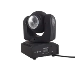 PROIETTORE RGB TESTA ROTANTE DOPPIO LED EFFETTI DISCO DJ LUCE FLASH STROBO FARO