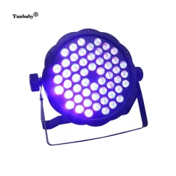 PROIETTORE SLIM DMX512 EFFETTO LUCE FLAT PAR LIGHT RGB+W ALTA LUMINOSITA 54 LED