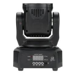 PROIETTORE TESTA MOBILE ROTANTE EFFETTI LUCE DISCOTECA DMX 512 RGB 18 LED 52W