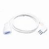 PROLUNGA LINEARE BIANCA 5 MT CON SPINA 10A 2P+T + PRESA 10A 2P+T CAVO 90° 83271