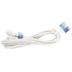 PROLUNGA LINEARE BIANCA 10 MT CON SPINA 10A 2P+T + PRESA 10A 2P+T CAVO 90° 83272