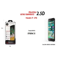 PROTEGGI SCHERMO PER IPHONE 8 PELLICOLA IN VETRO TEMPERATO MAXTECH P-IP8