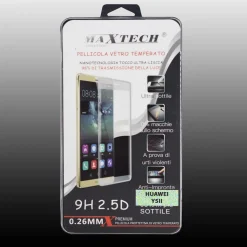 PROTETTORE DI VETRO PER HUAWEI Y5 II PELLICOLA TEMPERATO SALVA SCHERMO MAXTECH P-Y5II