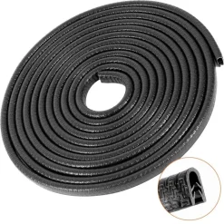 PROTEZIONE PORTIERA AUTO FORMA A U BORDI ANTIGRAFFIO STRISCE PROTEZIONE NERO 5MT