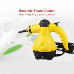PULITORE A VAPORE ELETTRICO PORTATILE MULTIUSO 1000 WATT 350ML 50°C ACCESSORI