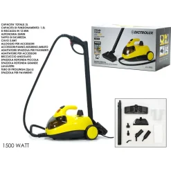 PULITORE A VAPORE MULTIFUNZIONALE A TRAINO 1500 WATT IGIENIZZA PULISCE CASA CON ACCESSORI