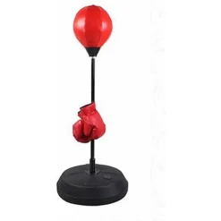 PUNCHING BALL BOXE PALLA BASE ALTO 1,2MT CON GUANTI GUANTONI ADULTI ADOLESCENTI