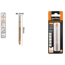 PUNTA TRAPANO ELICOIDALE Ø6.5MMX85MM IN TITANIO HSS 4241 PER METALLO LEGNO 57151