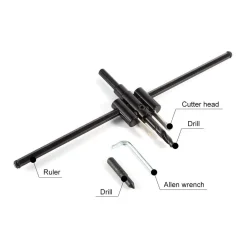 PUNTA TRAPANO FORO REGOLABILE CIRCOLARE BARENO LEGNO COMPENSATO LAMINATI 30-200