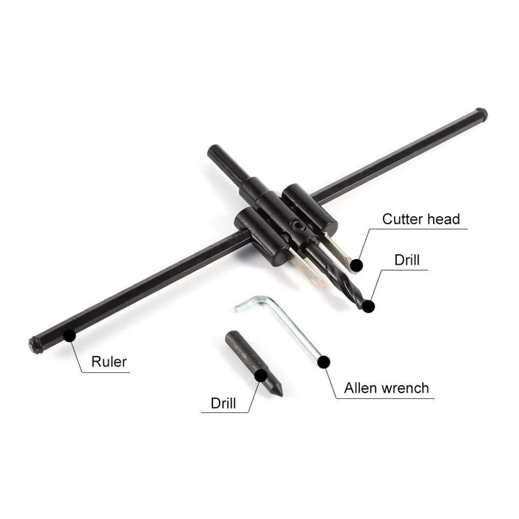 PUNTA TRAPANO FORO REGOLABILE CIRCOLARE BARENO LEGNO COMPENSATO LAMINATI 30-200