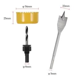 PUNTA TRAPANO PER FORO SET 3 PEZZI FRESE FRESA A TAZZA CIRCOLARE LEGNO PLASTICA