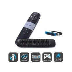 PUNTATORE LASER MOUSE TASTIERA QWERTY WIRELESS PER CONFERENZE PRESENTAZIONI