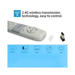 PUNTATORE LASER MOUSE TASTIERA QWERTY WIRELESS PER CONFERENZE PRESENTAZIONI