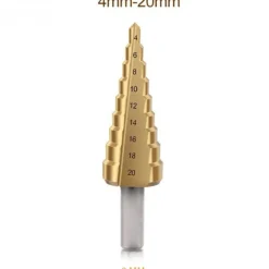 PUNTE PER TRAPANO A SCALA DIAMETRO 4-20 MM 8MM PERFORAZIONE IN 9 FASI FRESA FORI