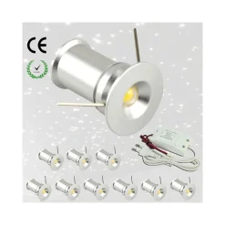 PUNTO LUCE 9 LED SOFFITTO CIELO STELLATO BIANCO FREDDO CALDO NATURALE BLU 1W