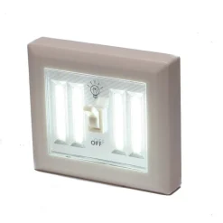 PUNTO LUCE LED CON INTERRUTTORE COB 3W FARETTO LAMPADA DA MURO PER ARMADIO