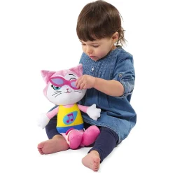 PUPAZZO MILADY PELUCHE MORBIDO EDUCATIVO 44 GATTI GIOCO PER BAMBINI 1 ANNO +