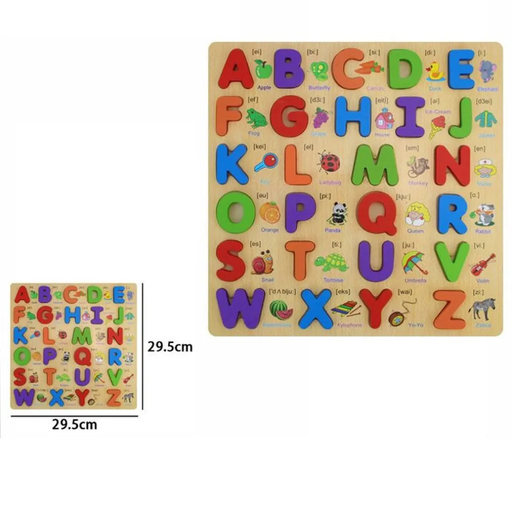 PUZZLE ALFABETO 3D GIOCATTOLO EDUCATIVO BAMBINI PUZZLE 3D LETTERE LEGNO COLORATE