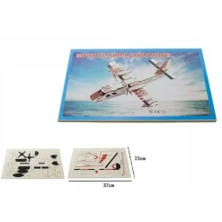 PUZZLE 3D LEGNO IDROVOLANTE MODELLINO MODELLISMO COLLEZIONE GIOCO BAMBINI 07348