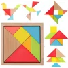 PUZZLE GIOCO INTERATTIVO 3D IN LEGNO EDUCATIVO BAMBINI FORME GEOMETRICHE TANGRAM