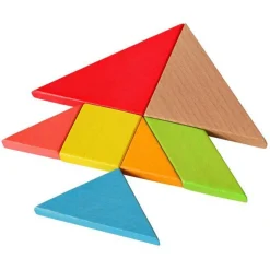 PUZZLE GIOCO INTERATTIVO 3D IN LEGNO EDUCATIVO BAMBINI FORME GEOMETRICHE TANGRAM
