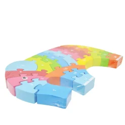 PUZZLE IN LEGNO 20PZ ELEFANTE CON NUMERI GIOCATTOLO PER BAMBINI GIOCHI EDUCATIVI
