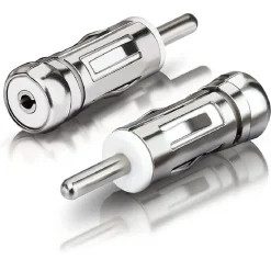 2PZ ADATTATORE ANTENNA AUTORADIO AUTO UNIVERSAL CONNETTORE PRESA ISO A SPINA DIN