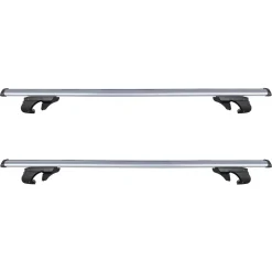 2PZ BARRE PORTAPACCHI PORTATUTTO UNIVERSALI DA 120CM AUTO PER BINARI RIALZATI FINO A 135CM