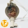 12PZ BOMBONIERA CHIAVE FIOCCO GANCIO BATTESIMO BAMBINA SACRA SIMBOLO APPENDINO