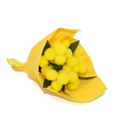 2PZ BOUQUET MINI MIMOSA ARTIFICIALE IDEA REGALO FESTA DELLA DONNA FIORI GIALLI