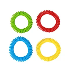 2PZ. BRACCIALE CITRONELLA SPIRALE POLSO REPELLENTE ANTIZANZARE INSETTI ELASTICO