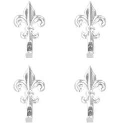 15PZ GANCI APPENDI ARGENTO 3CM APPENDINO PER QUADRI GIGLIO FIORENTINO CON CHIODI
