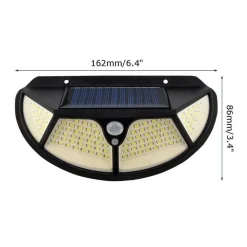 4PZ LAMPADA LUCE FARETTO FARO ESTERNO SOLARE 102 LED SMD SENSORE MOVIMENTO TA005