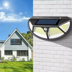 4PZ LAMPADA LUCE FARETTO FARO ESTERNO SOLARE 102 LED SMD SENSORE MOVIMENTO TA005