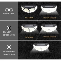 4PZ LAMPADA LUCE FARETTO FARO ESTERNO SOLARE 102 LED SMD SENSORE MOVIMENTO TA005