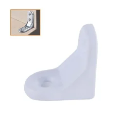 2PZ LASTRINA AD ANGOLO 30X30MM BIANCA SOSTEGNO STAFFA ANGOLARE VITI MOBILE 94779