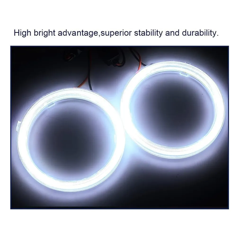 2PZ LUCI LED PER AUTO FARI LAMPADINE 60MM OCCHIO D'ANGELO 12 VOLT MAXTECH EYE-01