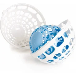 2PZ PALLE SALVA PROTEGGI REGGISENO PLASTICA DOPPIA PALLA LAVATRICE BUCATO LAVAGGIO