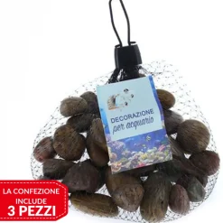 3PZ PIETRE DECORATIVE ACQUARIO GLITTER ROSSI DECORAZIONE SASSI PIANTE VASI 300GR