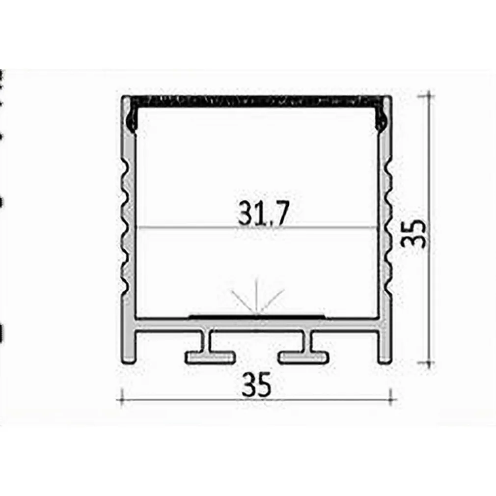 5PZ PROFILO IN ALLUMINIO 2 MT LINEARE SOSPESO SEZIONABILE PER STRISCIA LED AL-28