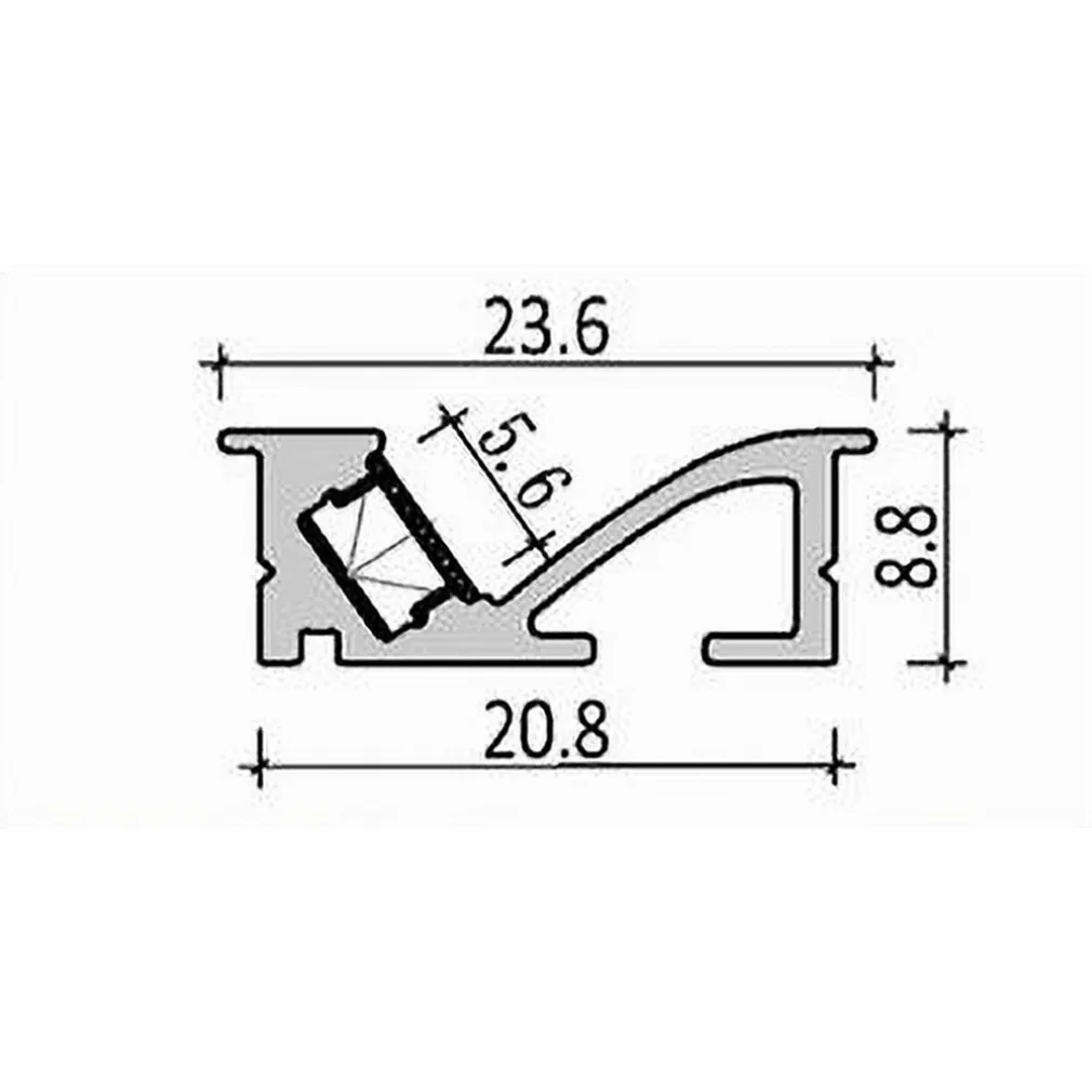 10PZ PROFILO IN ALLUMINIO A PLAFONE SEZIONABILE 2MT PER STRISCIA STRIP LED AL-21
