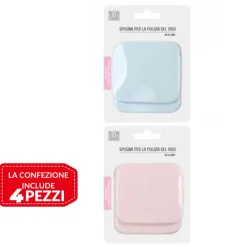 4PZ SPUGNE DETERGENTI PER PULIZIA VISO MAKE UP DISCHETTI STRUCCANTI RETTANGOLARI