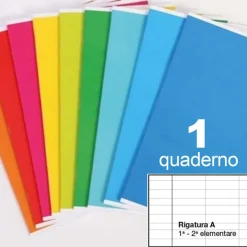 QUADERNO MAXI A4 A RIGHE RIGA A 1 2 ELEMENTARI 80 GRAMMI NUMERO FOGLI 80+R COLOR