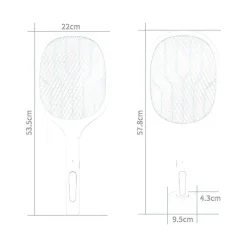 RACCHETTA PER ZANZARE MOSCHE INSETTI RICARICABILE CON BASE LUCE UV ANTIZANZARA