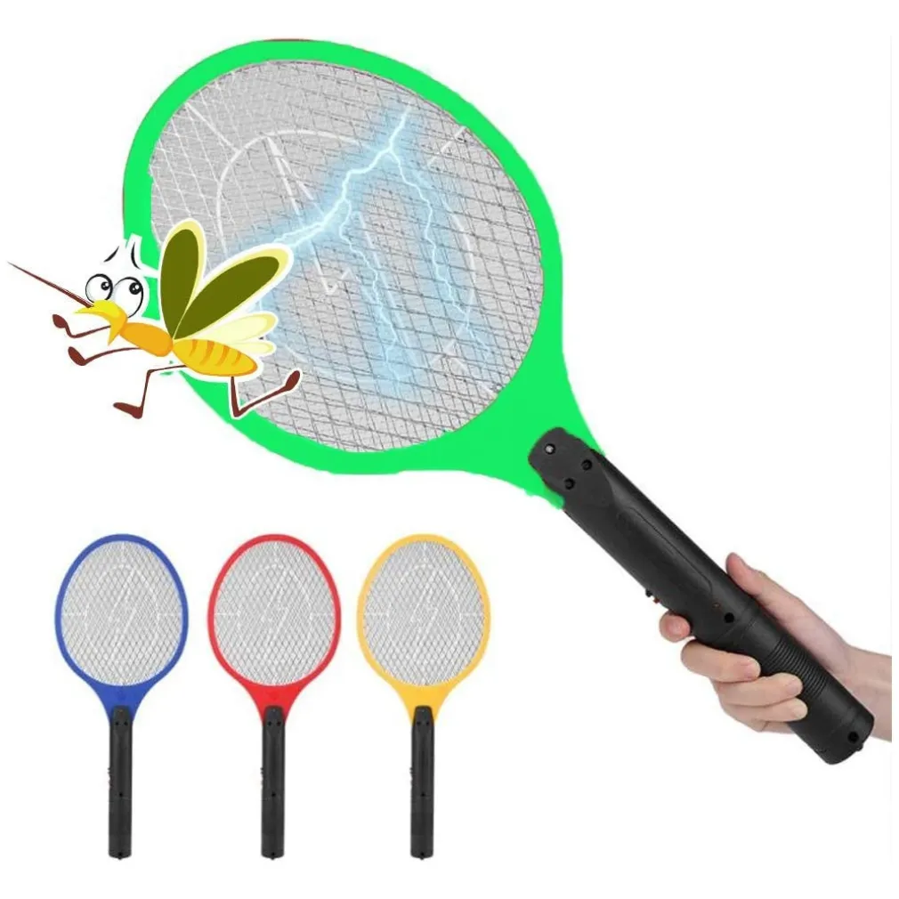 RACCHETTA RICARICABILE FULMINA CON LUCE A LED ZANZARE INSETTI MOSCHE ELETTRICO