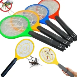 RACCHETTA RICARICABILE FULMINA CON LUCE A LED ZANZARE INSETTI MOSCHE ELETTRICO