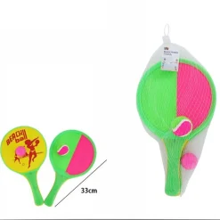 RACCHETTE 2 IN 1 IN LEGNO E VELCRO CON PALLINA RACCHETTONI BEACH TENNIS SPIAGGIA