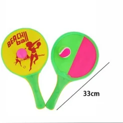 RACCHETTE 2 IN 1 IN LEGNO E VELCRO CON PALLINA RACCHETTONI BEACH TENNIS SPIAGGIA